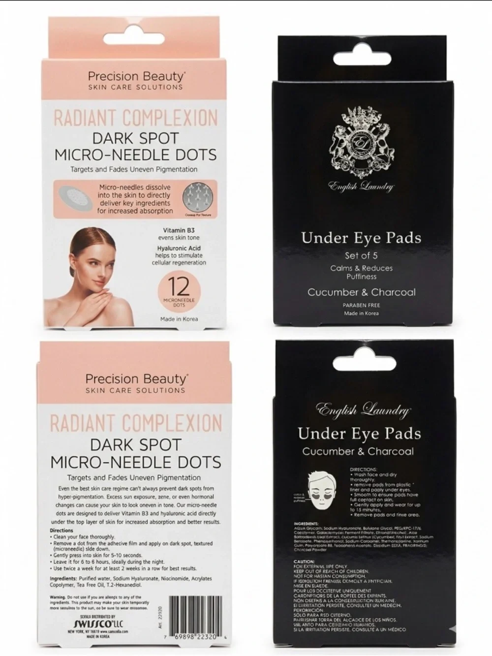 K-Beauty Bundle: Precision Beauty Microneedle Dots & English Laundry Eye Pads - Picture 3 of 3
